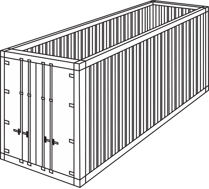 Picture of 20ft Open Top container.