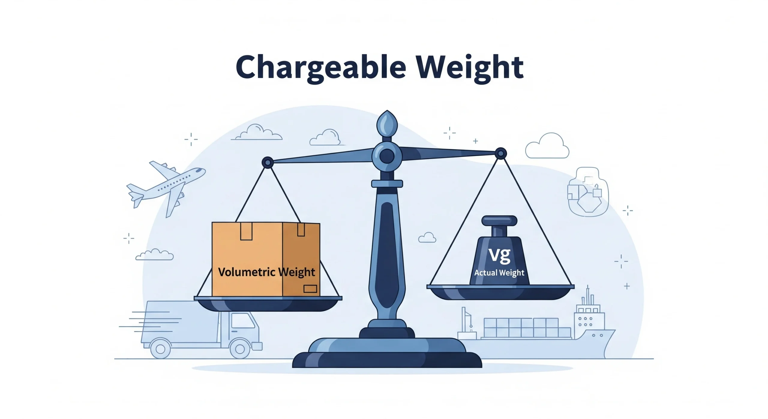 Chargeable weight scaled